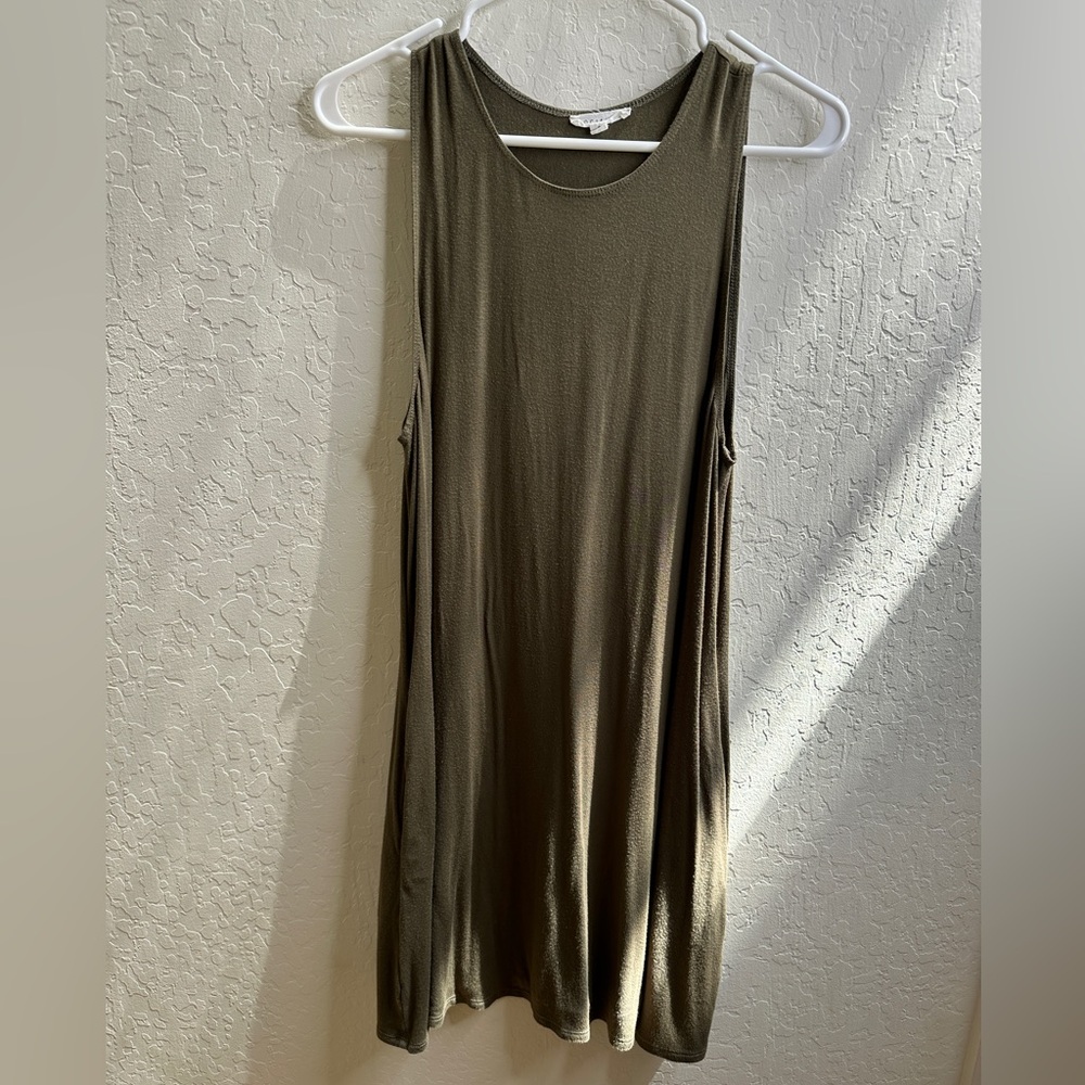 Socialite Olive Green Shift Dress - Size S